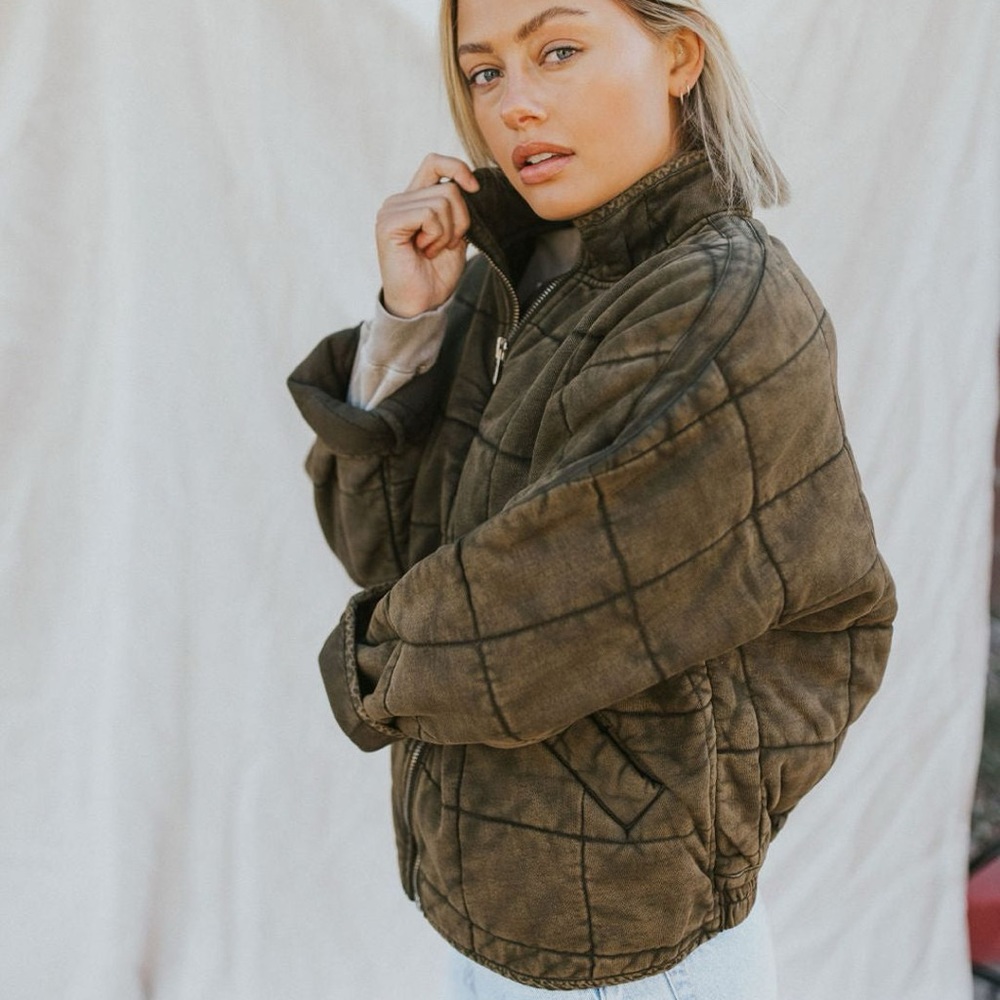 NWT Free People Dolman Quilted Jacket M